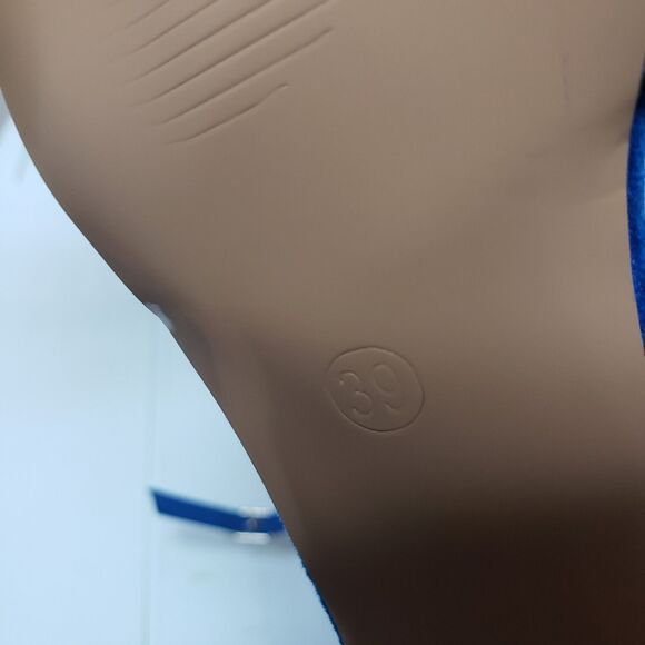 Shein Women's Royal Blue Pointed Toe Ankle Strap Sz 39 Faux Suede New W/O Box - Picture 9 of 11